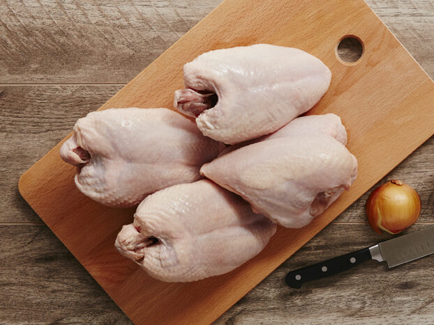 Poitrines de poulet avec dos