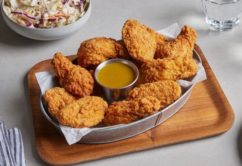 Breaded seasoned chicken wings