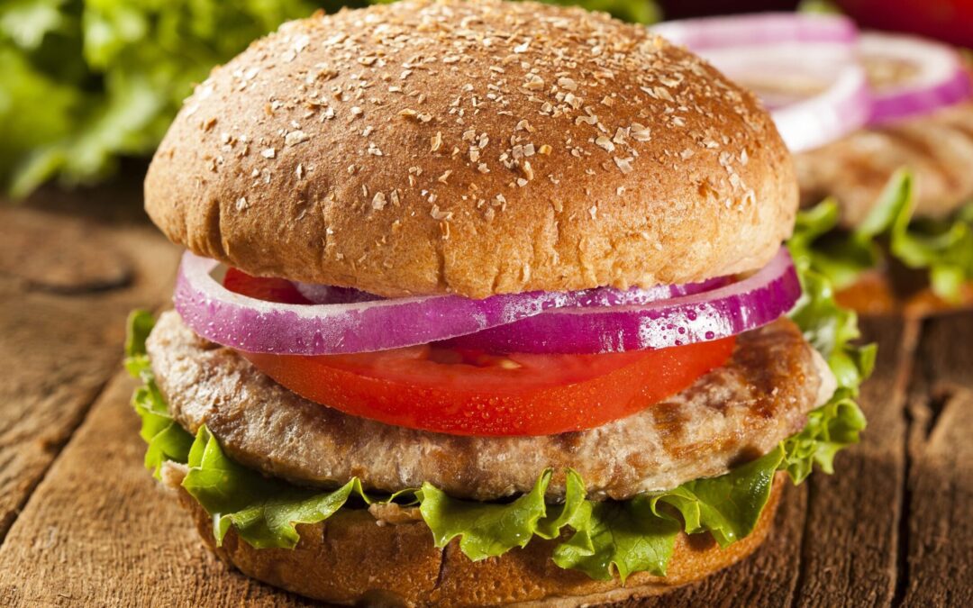 Grilled Turkey Burgers with Cranberry Sauce